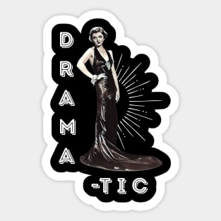 Dramatic - Retro Vintage Woman Sticker